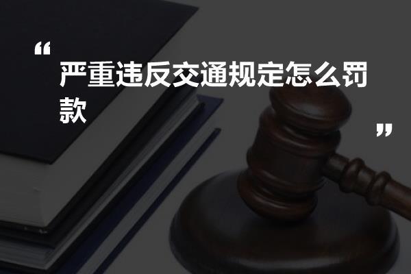 严重违反交通规定怎么罚款