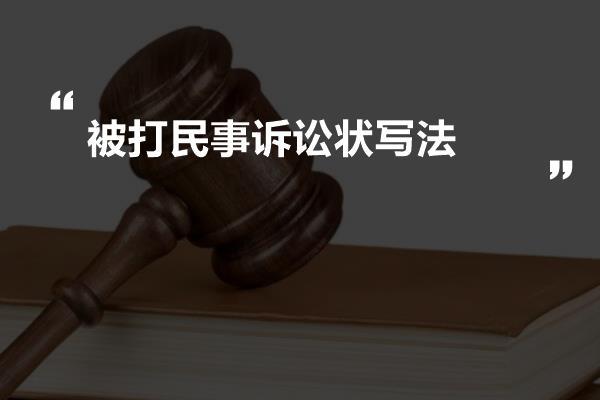 被打民事诉讼状写法