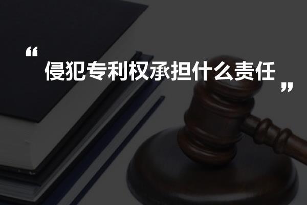 侵犯专利权承担什么责任